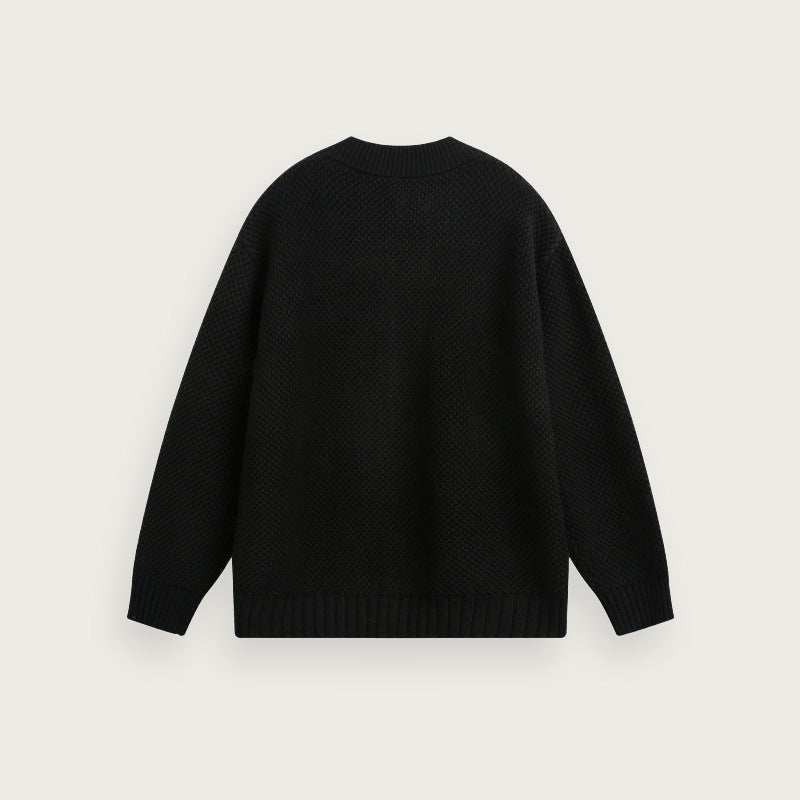 Stickad Cardigan S Mörkgrå Klassisk Avslappnad Stil