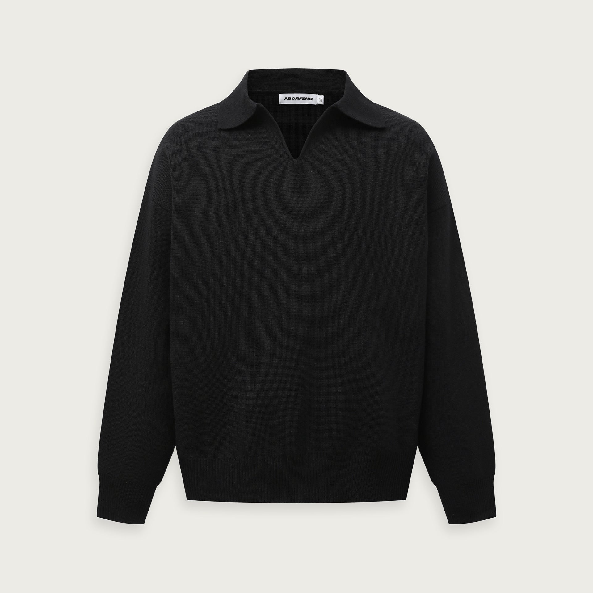 Klassisk stickad tröja med krage – Old Money-stil