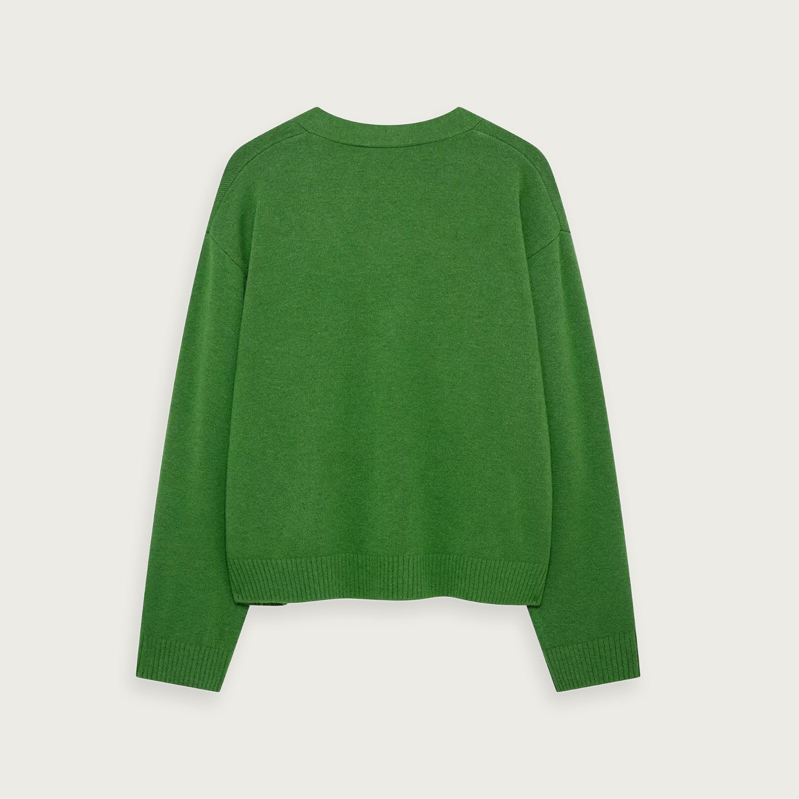 Rutmönstrad Stickad Cardigan Grön Streetstyleinspirerad