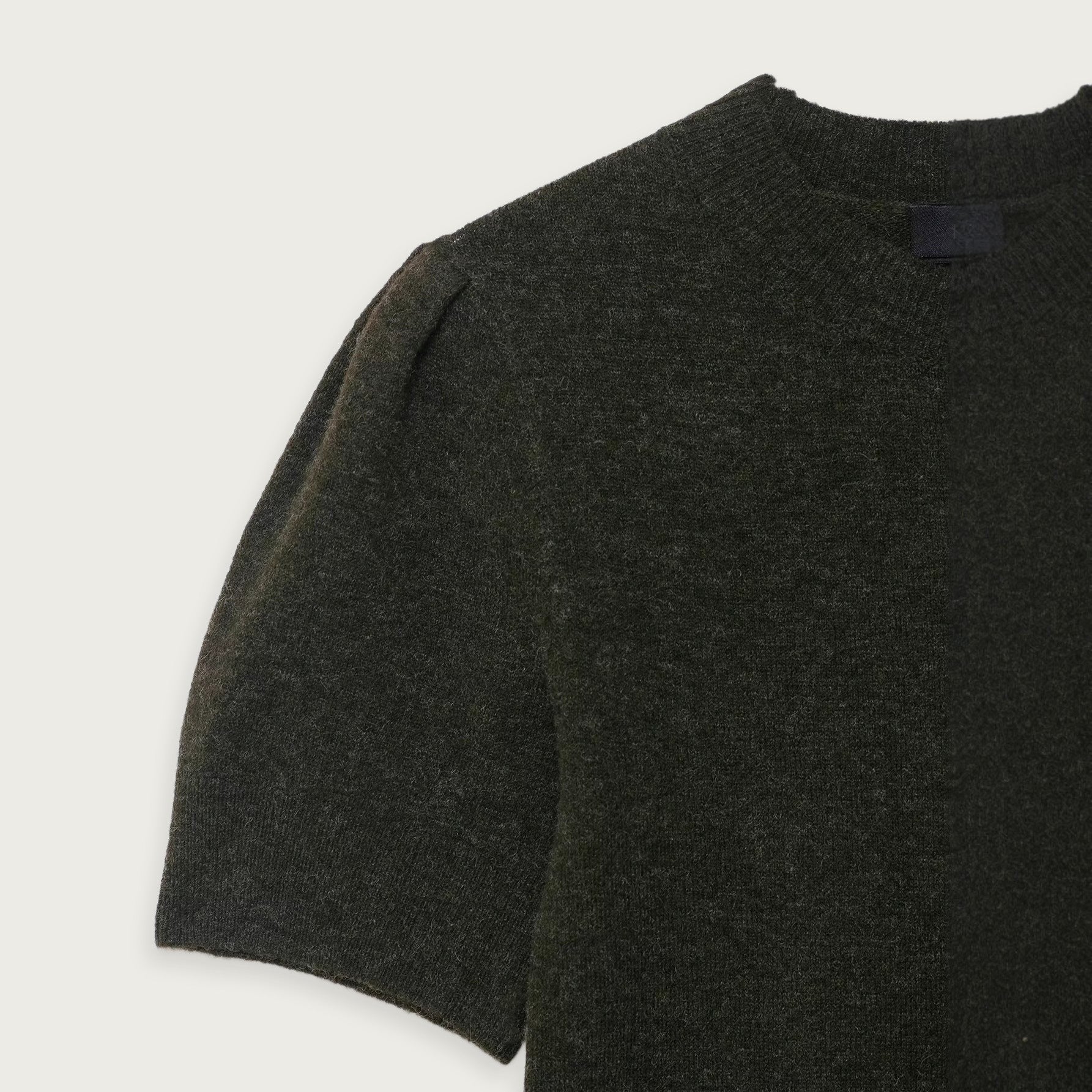 Grå Rundhalsad Stickad Blus Klassisk Stil Mjukt Polyester