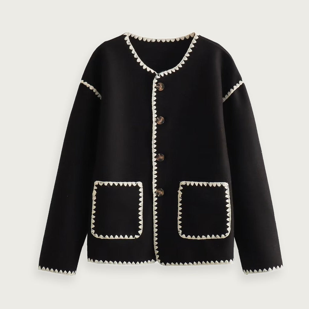 Overshirt Vintageinspiration Polyester Höst Elegant