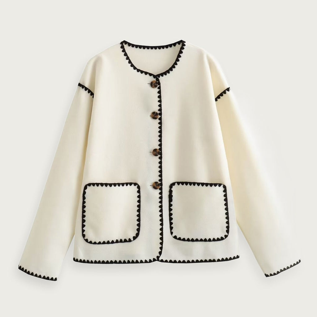 Overshirt Vintageinspiration Polyester Höst Elegant