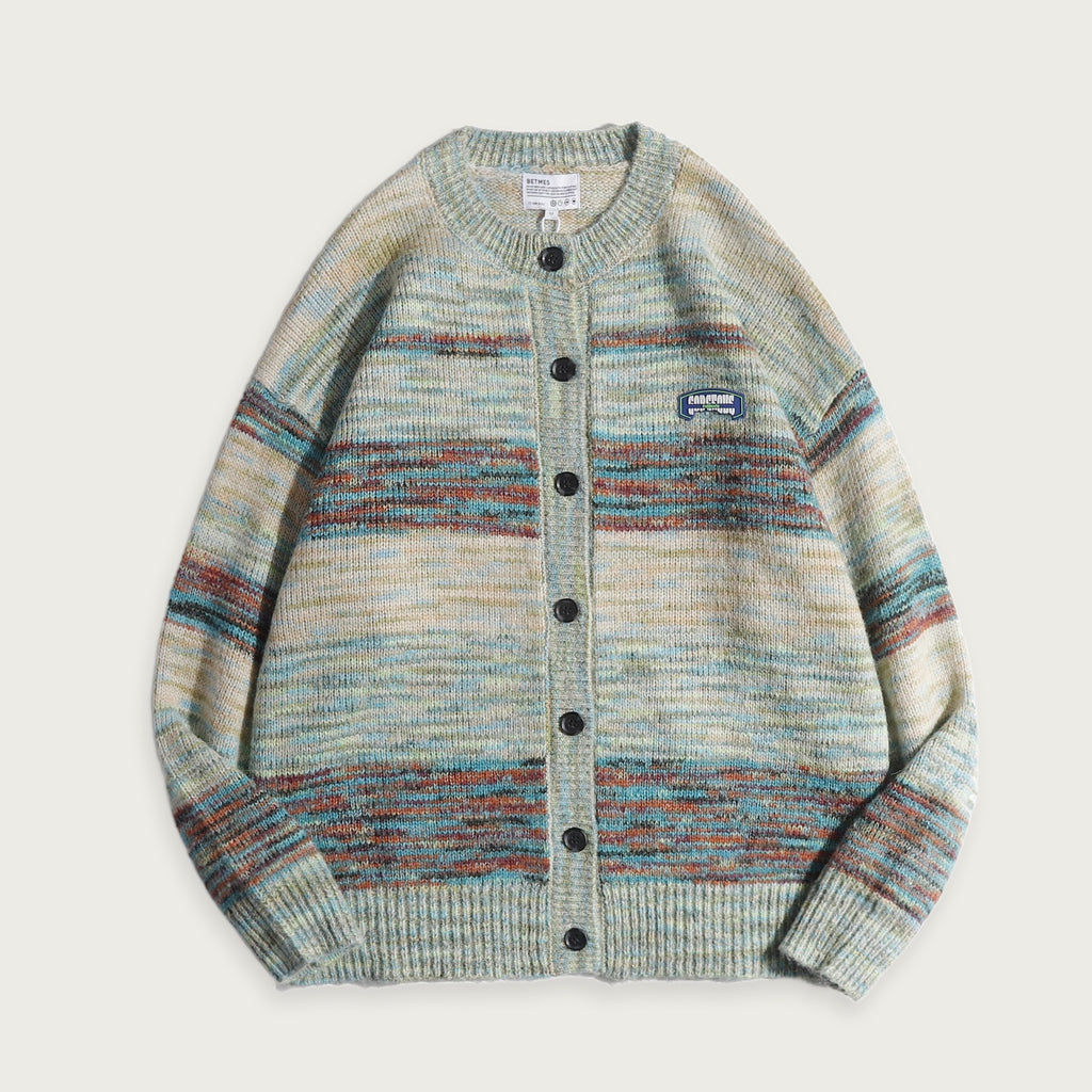 V-ringad stickad tröja med kontrast – Modern klassiker