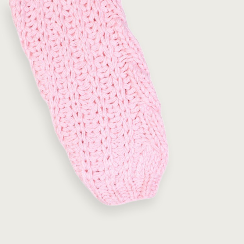Rosa V-ringad Stickad Cardigan Med Acetatfiber Bomull