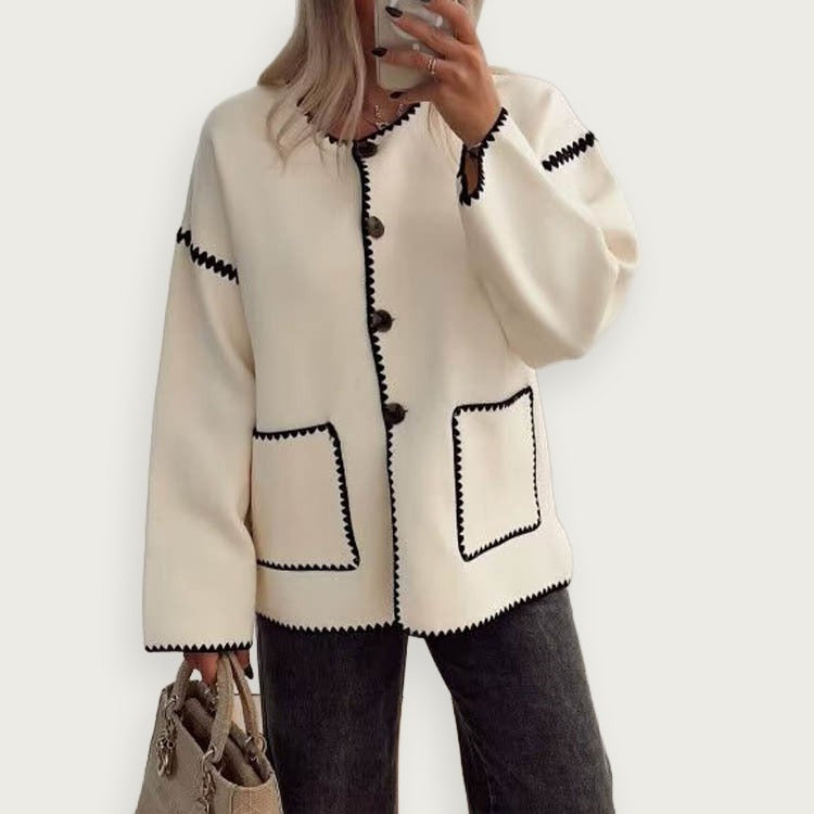 Overshirt Vintageinspiration Polyester Höst Elegant