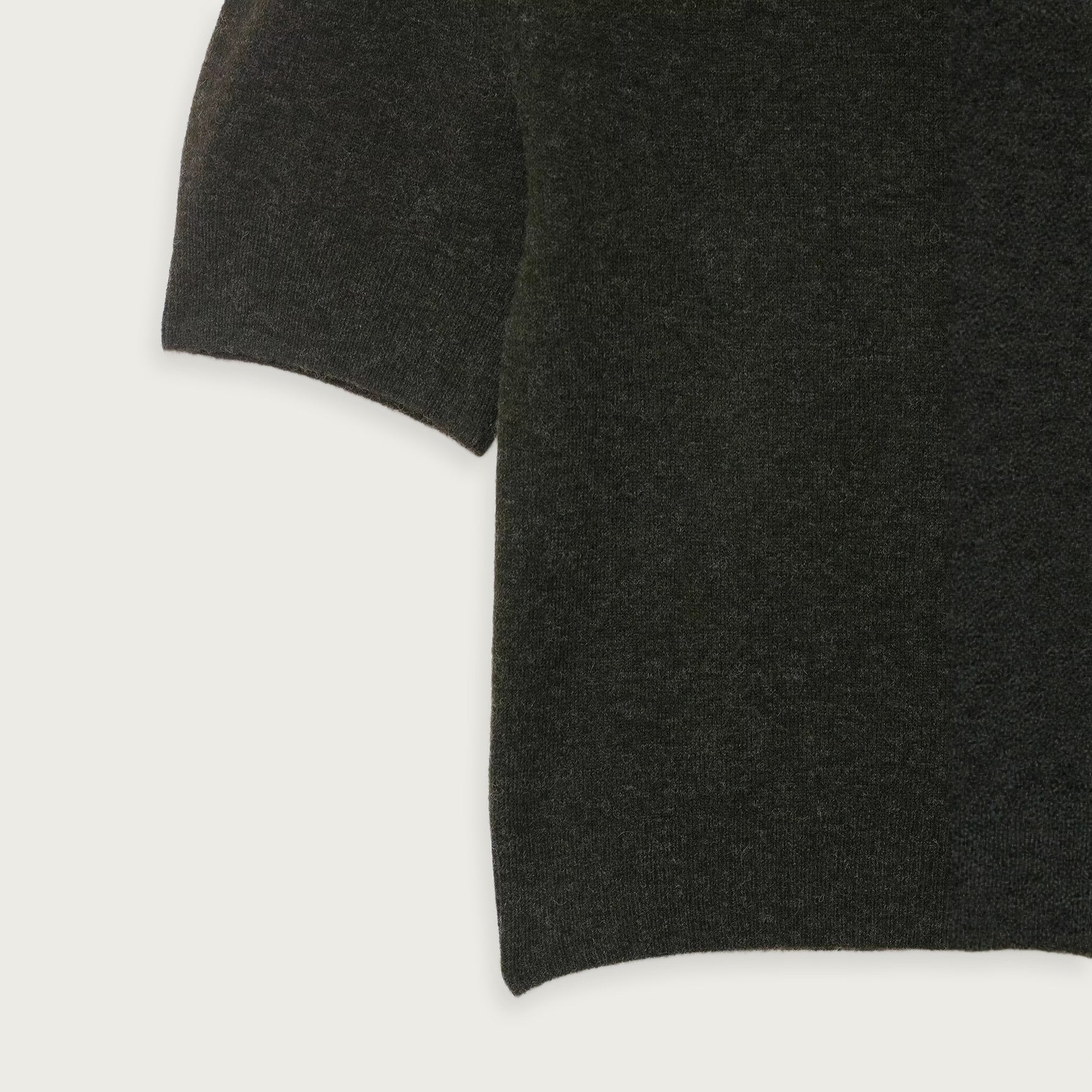 Grå Rundhalsad Stickad Blus Klassisk Stil Mjukt Polyester