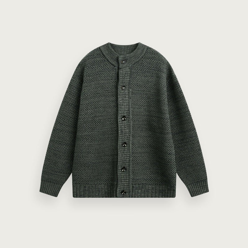 Stickad Cardigan S Mörkgrå Klassisk Avslappnad Stil
