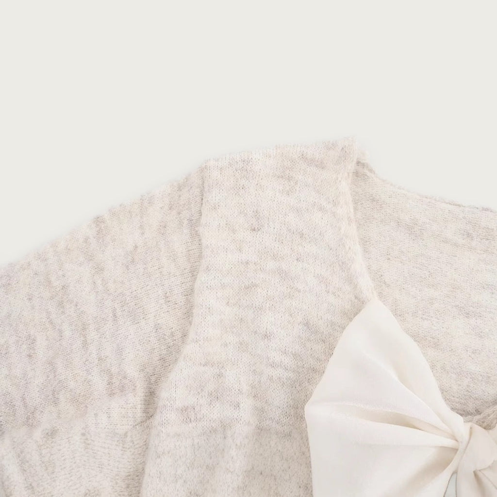 Rosettstickad Tröja Beige En Storlek Elegant